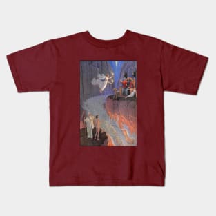 Hades and Cerberus Guard Over a River of Souls Kids T-Shirt